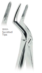 Extracting Forceps With serrated tips FOR Upper roots   Fig. 51L