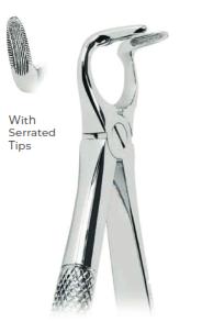 Extracting Forceps With serrated tips FOR Lower roots Fig. 68