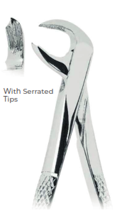 Extracting Forceps With serrated tips FOR Lower molars Fig. 73