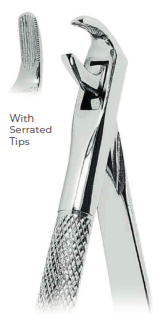 Extracting Forceps With serrated tips for Lower canines and premolars   Fig. 75