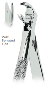 Trotters With serrated tips Universal extracting forceps for lower teeth, in particular molars and premolars   Fig. 167