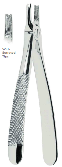 Trotter Extracting Forceps With serrated tips for Upper canines  Fig. 168