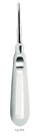 Root Elevators with stainless steel handle Fig. 81A