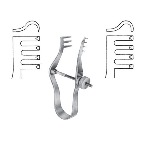 Finsen Self Retaining Retractor, Sharp, 7cm