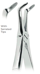 Extracting Forceps With serrated tips for Lower roots Fig. 346