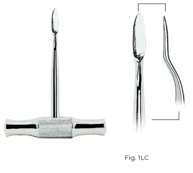 Lecluse Root Elevators with stainless steel handle Fig. 1LC