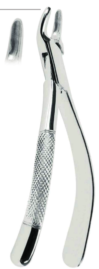 Cryer extracting forceps for upper incisors, premolars and roots   Fig. 150