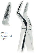 Extracting Forceps for Children With serrated tips for  Upper roots  Fig. 51S