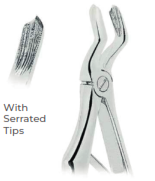 Extracting Forceps for Children - Klein pattern With serrated tips for Molari superiori Upper molars  Fig. 3