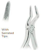 Extracting Forceps for Children - Klein pattern With serrated tips for Upper roots Fig. 51S