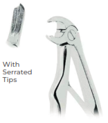 Extracting Forceps for Children - Klein pattern With serrated tips for Lower molars Fig. 6