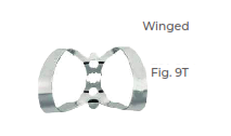 Edged labial clamp (Winged) Anterior Rubber Dam Clamps Fig. 9T
