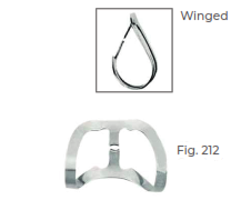 Cervical clamp (winged) Anterior Rubber Dam Clamps Fig. 212