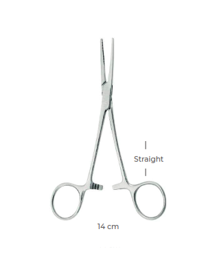 Kelly Haemostatic Forceps Straight Fig. 1  (14cm)