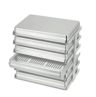 Standard Instrument Tray Rack, 6 compartment, Al, 300x190x270mm