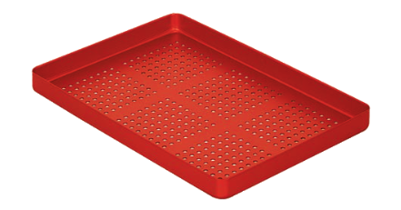 Perforated Aluminium Color-coded Base, Red