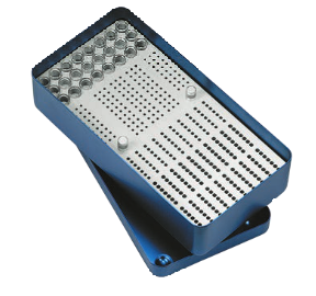 Aluminium Endodontic Maxi Boxes with Lid, Blue-Silver, 204x105x54mm