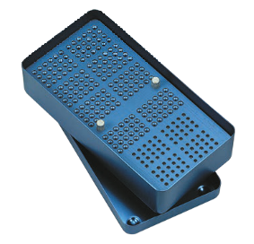 Aluminium Endodontic Maxi Boxes with Lid, Blue, 204x105x54mm