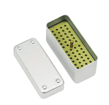 Aluminium Endodontic Mini Boxes with Lid, Silver-Golden, 100x44x54mm