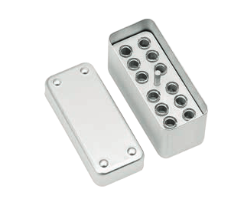 Aluminium Endodontic Mini Boxes with Lid, Silver, 100x44x54mm