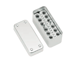 Aluminium Endodontic Mini Boxes with Lid, Silver, 100x44x54mm
