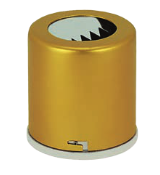 Aluminium Waste Container, Golden, 7x7.5cm