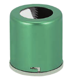 Aluminium Waste Container, Green, 7x7.5cm
