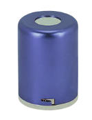Aluminium Cotton Dispenser with Internal Spring, Blue, 7x7.5cm