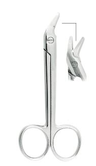 Universal Orthodontic Scissors, One Blade Serrated, 12cm