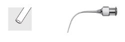 Lacrimal Cannula Conical, Round Curve silver