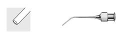 Lacrimal Cannula Conical, short Angle  silver