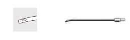 Aspirating Tip Curved lateral Aspirating port 0.3 mm 24 Gauge / 0.60 mm