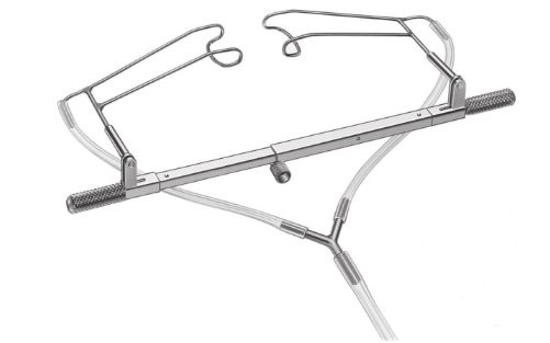 Schott Eye Speculum fenestrated, with aspiration, 17 g