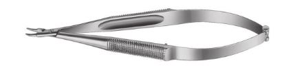 Barraquer Needle Holder original Model Curved, without lock Handle 10.0 mm, 130 mm