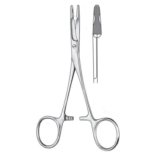 Olsen Hegar Needle Holder, 14cm, With Blood Groove