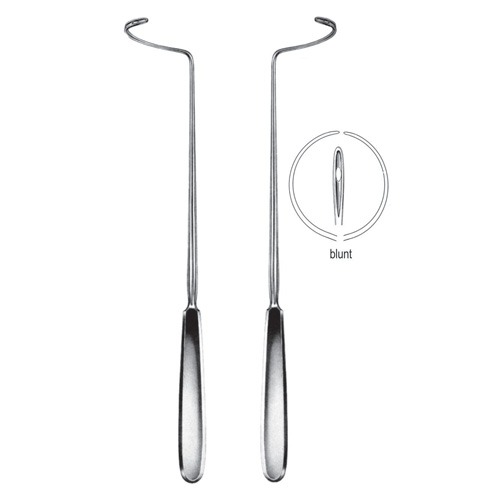 Deschamps Reverdin Suture Needle, Blunt, Right, 28cm