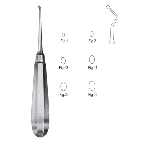 Mod. USA Bone Curettes, 16cm, Fig. 01