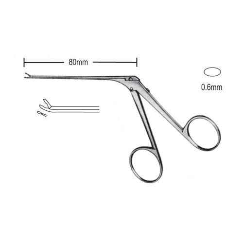 Micro Cup-Shaped-Forceps,3.5x0.5mm Curved Up