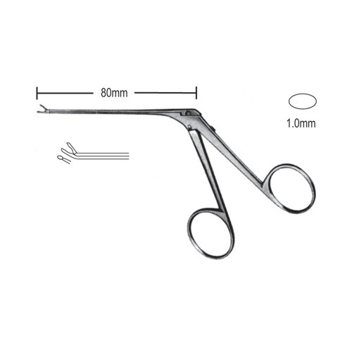 Micro Cup-Shaped-Forceps,4.0x0.9mm Curved Up