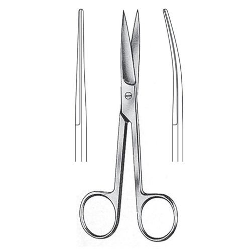 Standard Operating Scissors, S/S, Cvd, 10.5cm