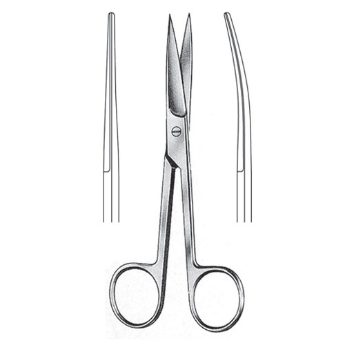 Standard Operating Scissors, S/S, Cvd, 14.5cm