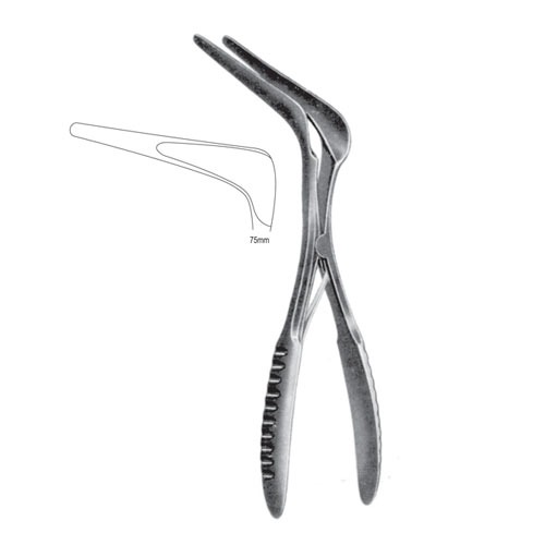 Cottle Nasal Specula 14cm, 75mm (Dull Black Chromium Plated)