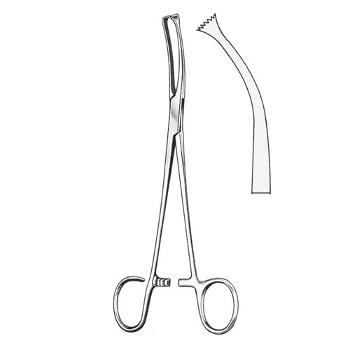 Colver Tonsil Seizing Forceps, Curved, 19cm