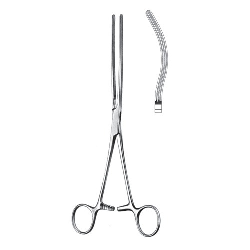 Kocher-Atrauma Intestinal And Stomach Clamps, Curved, 22cm