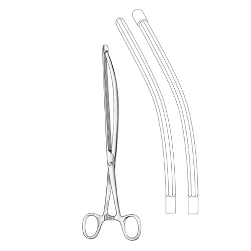 Nussbaum Atrauma Sigmoid Anastomosis Forceps, Curved, 25cm