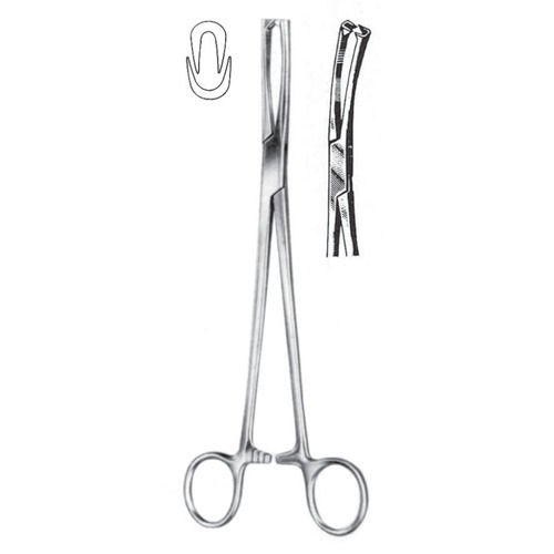 Jacobs Tenaculum Forceps Curved, 21cm