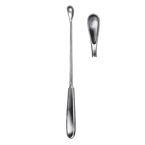 Gourdet Uterine Scoops, 28cm, Blunt, 10 mm