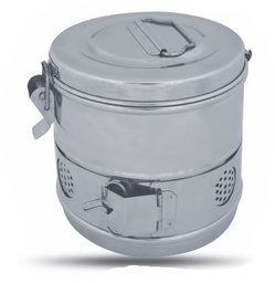 [RAL-141-43] Round Sterilizer Drum Ø 390 x 390 mm