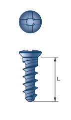 [M20-12] Locking Screw, Ø 3.0  , Ø 1.95 , 12mm,  Blue