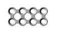 [MMX-26-08M] Matrix Plate 2x4 holes, Thickness 1.0 mm, Silver